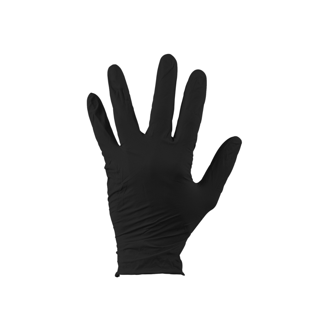 Disposable nitril handschoen zwart ongepoederd doos à 100