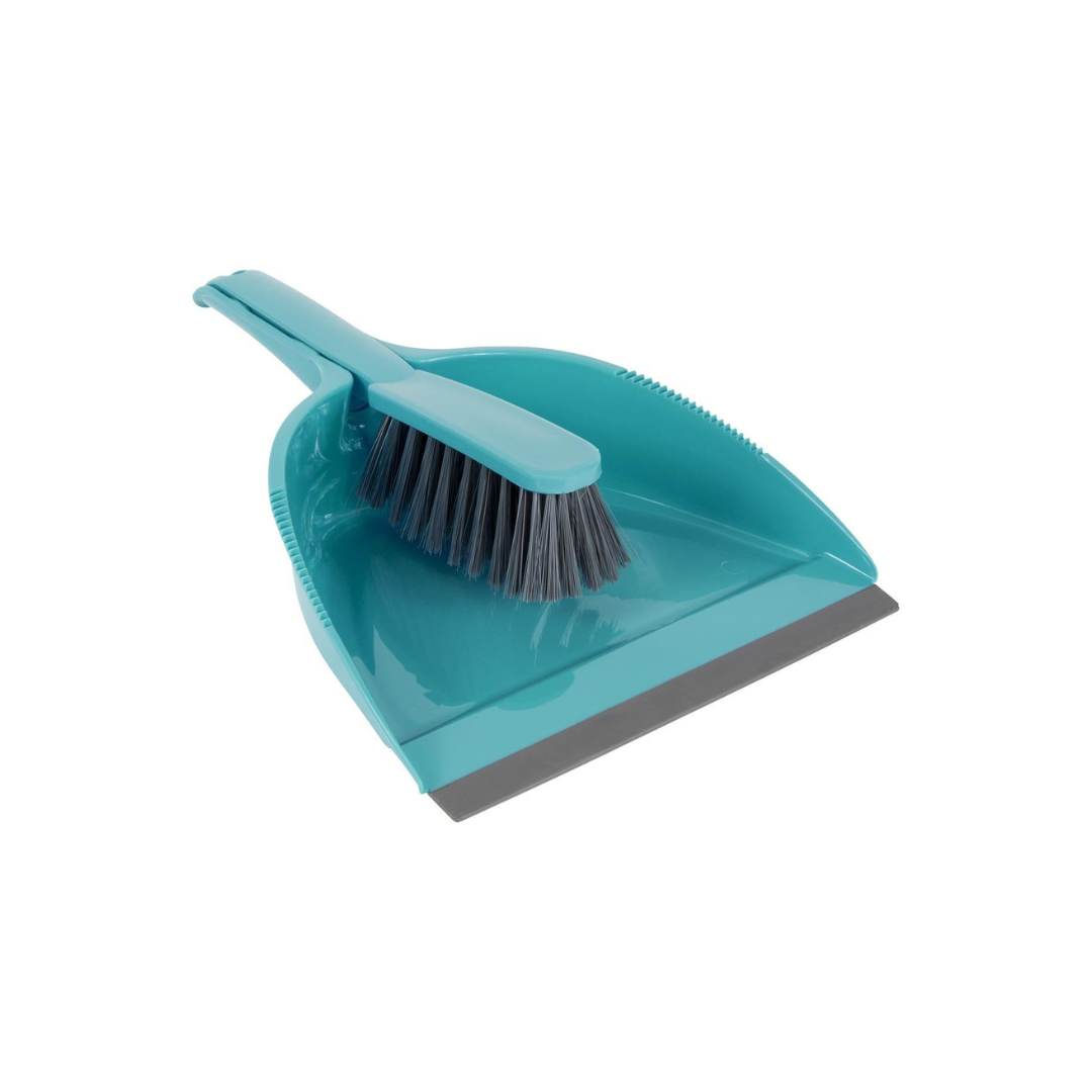 Stofblikset kunstof turquoise met rubber lip 23x21 cm