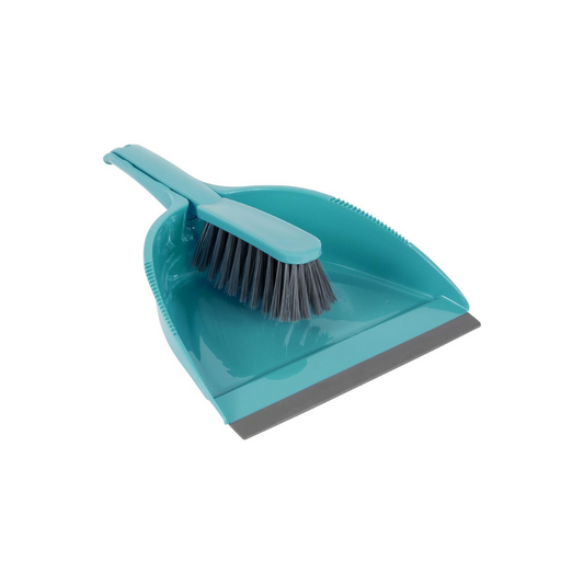 Stofblikset kunstof turquoise met rubber lip 23x21 cm