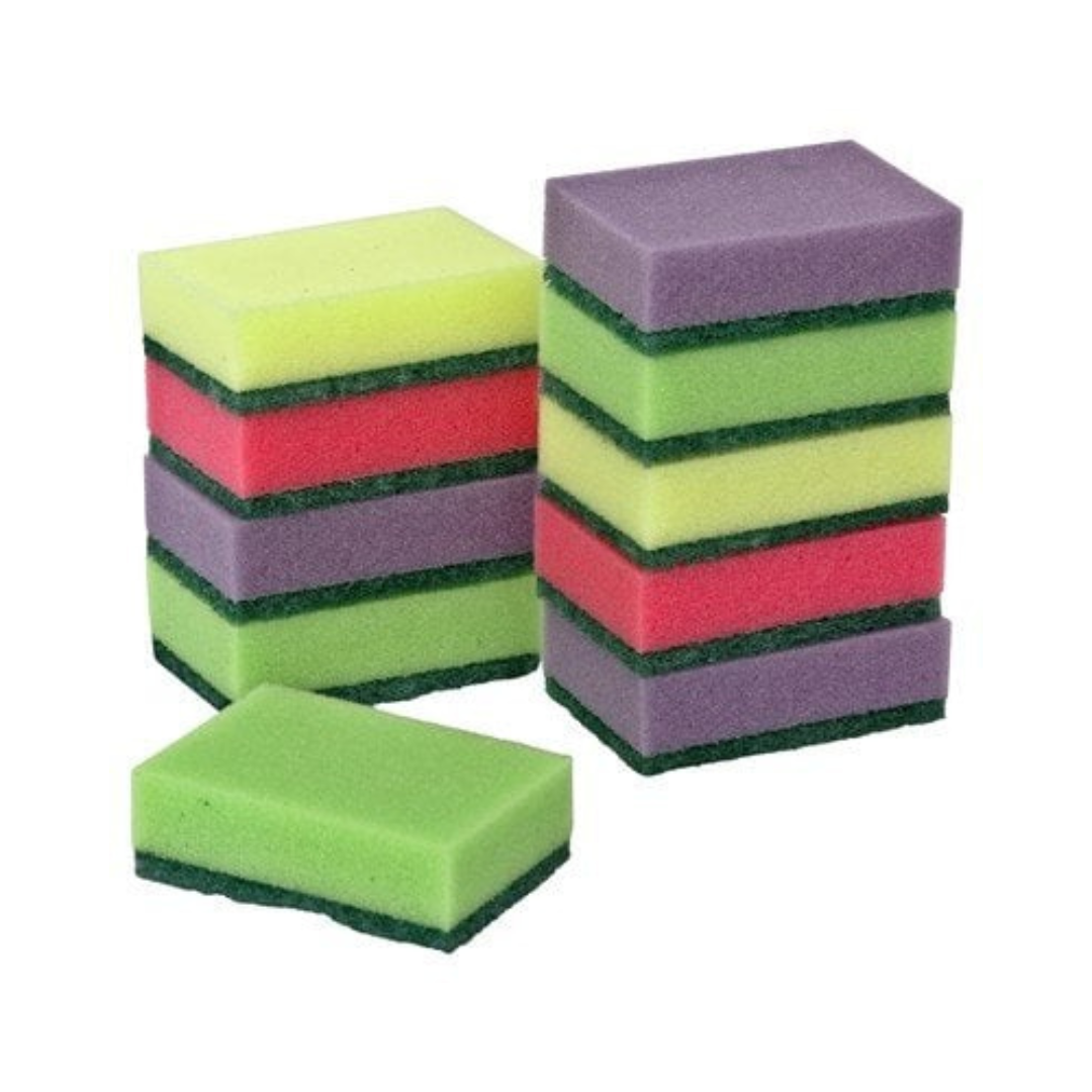 Koala schuurspons gekleurd, set à 10, 90x60x30mm