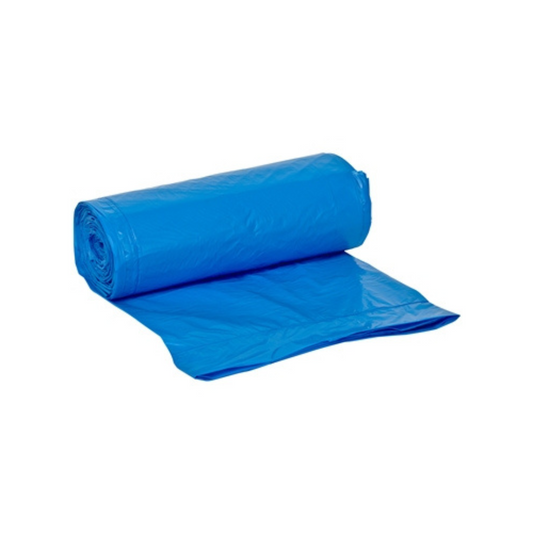 Vuilzak met trekband, 25 stuks op rol, 70 x110cm, 115L, HD, blauw