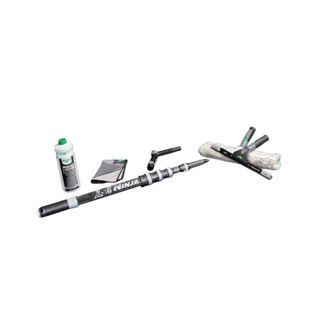 Unger NINJA 6-in-1 glazenwassersset met carbon telescoopsteel (NIEUW)